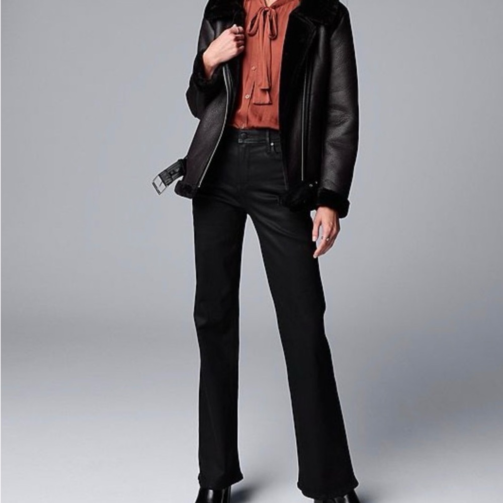 Women’s Simply Vera Vera Wang Faux Leather Moto Jacket